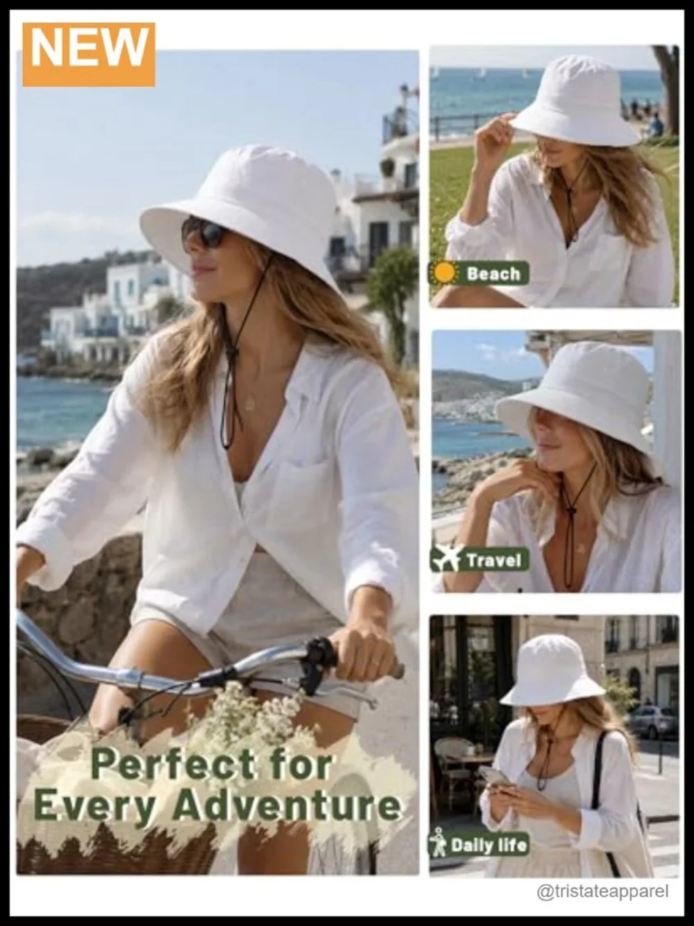 Water-Resistant Bucket Hat UPF 50+ Sun Hat for Women Men Outdoor